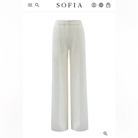 NWT Sofia The Label FARRAH STRAIGHT LEG WOOL HIGH WAIST DESIGNER PANTS TROUSERS - Picture 12 of 13